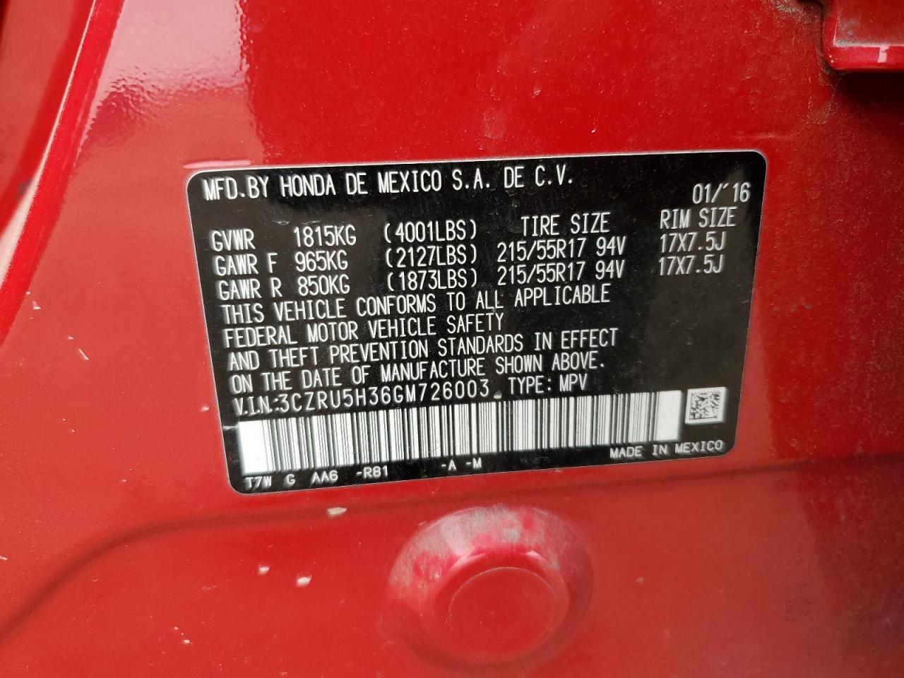 Honda HR-V Lx Image 12