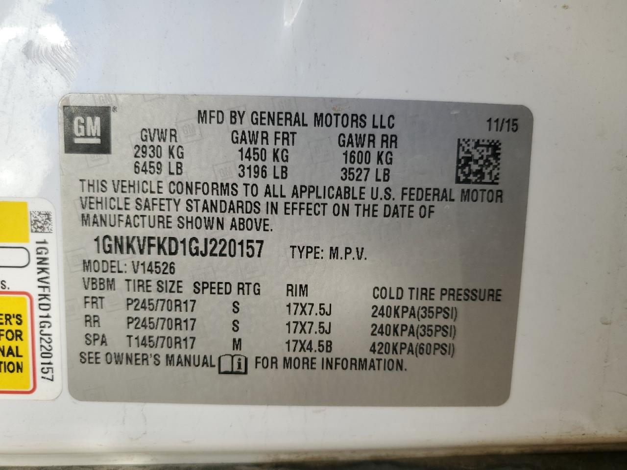 Chevrolet Traverse Ls Image 3