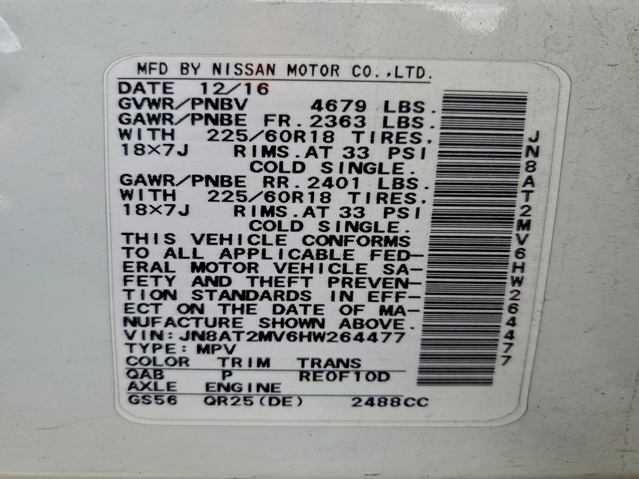 Nissan Rogue S Image 14