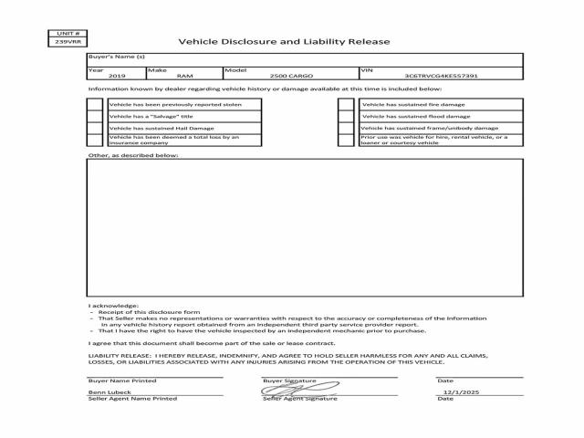 Ram Promaster 2500 High Image 12