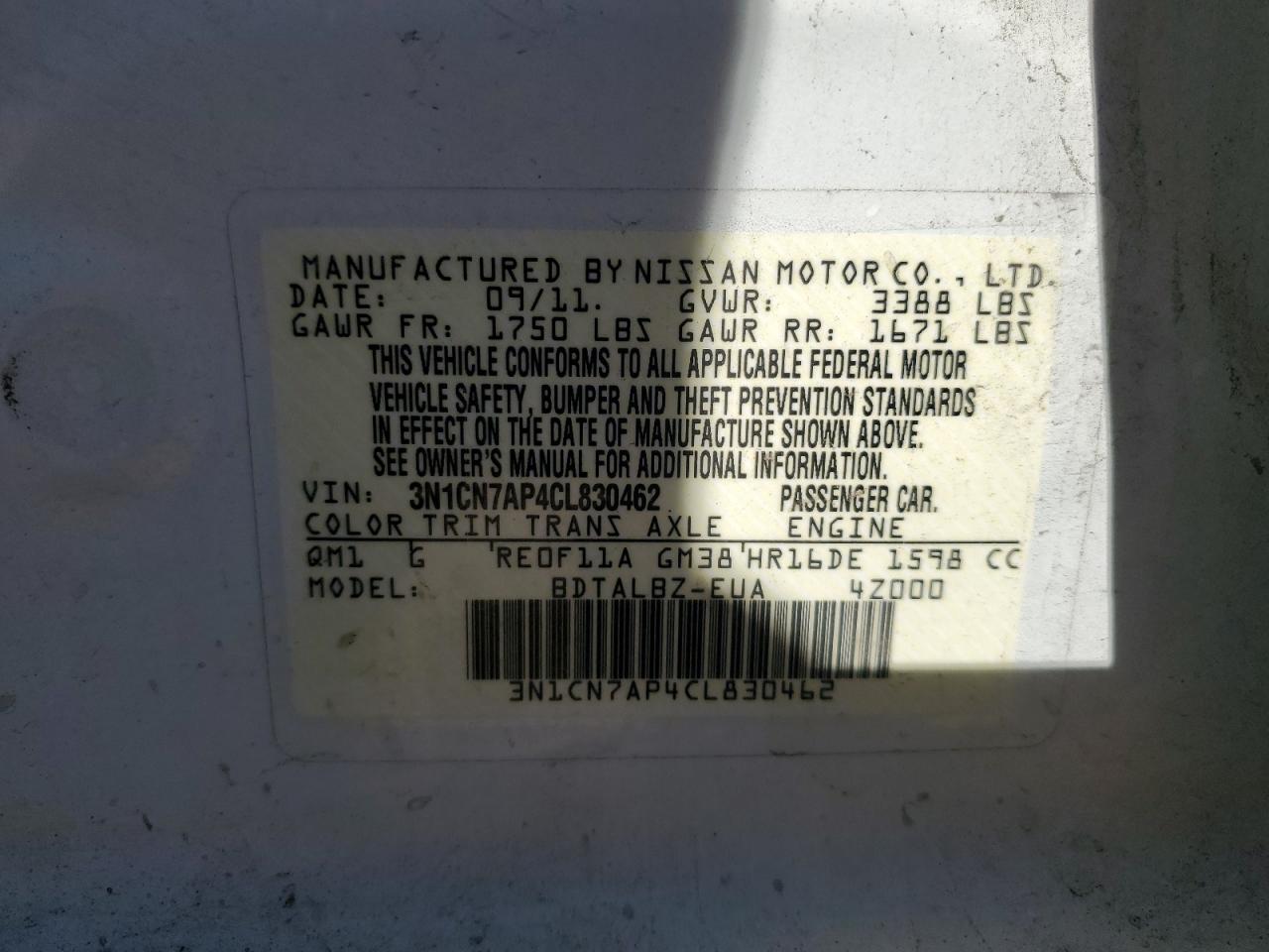 Nissan Versa S Image 11