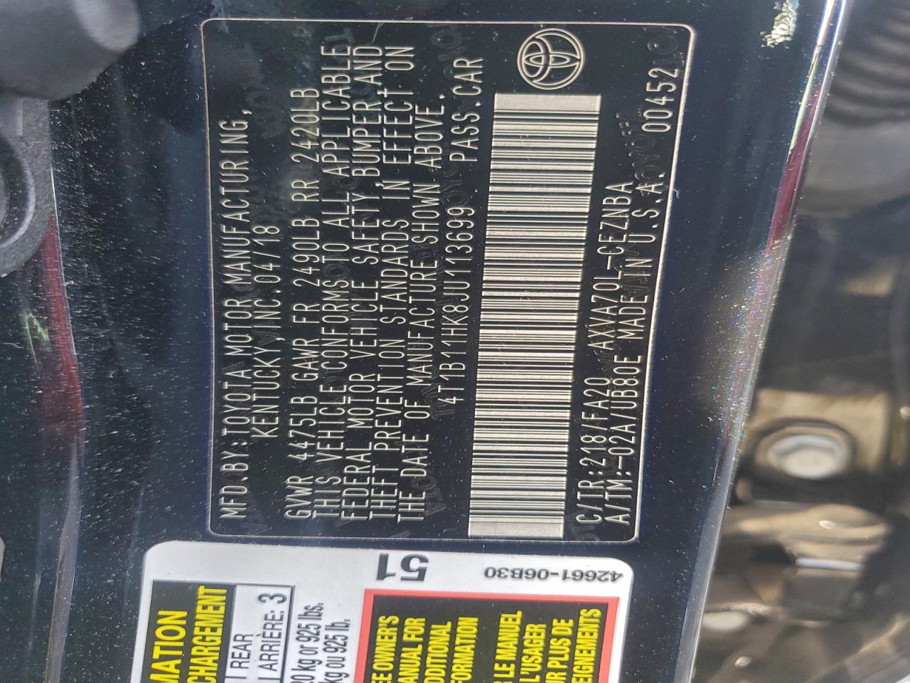 Toyota Camry L Image 8