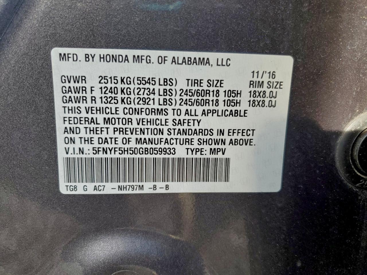 Honda Pilot Exl Image 13