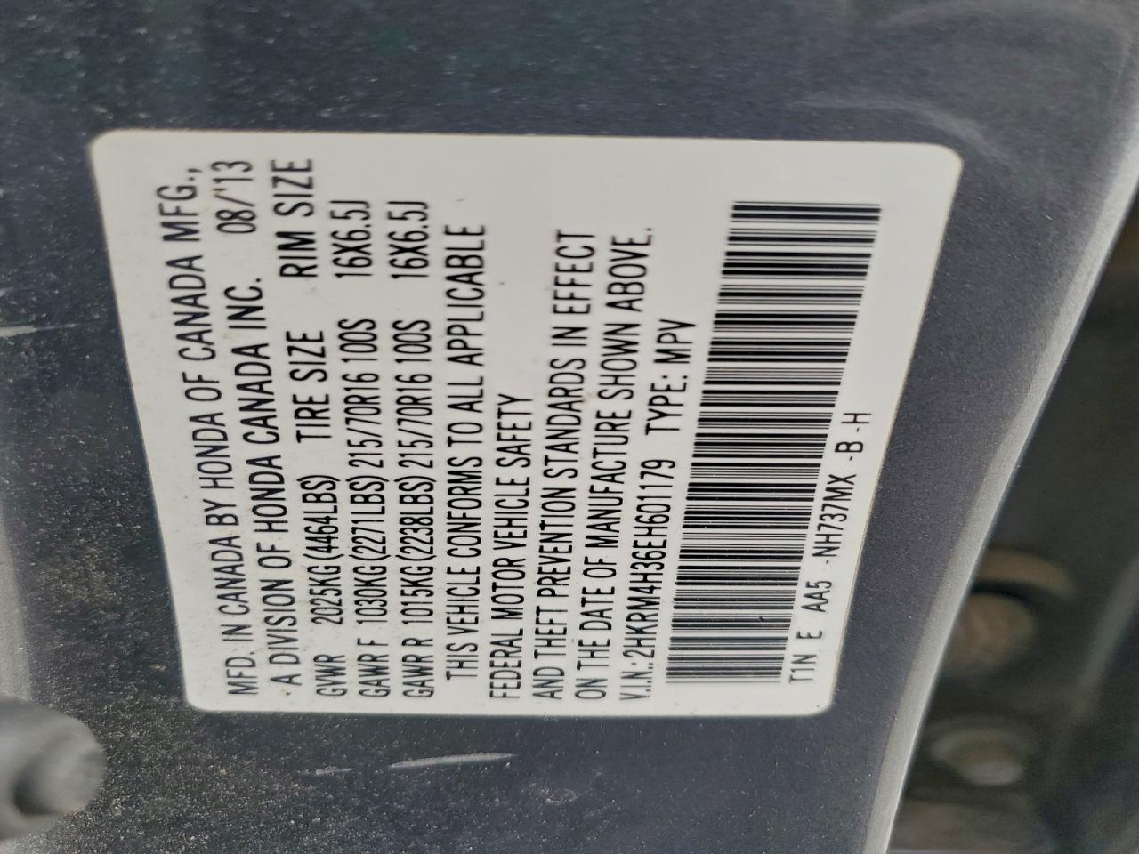 Honda Crv Lx Image 13