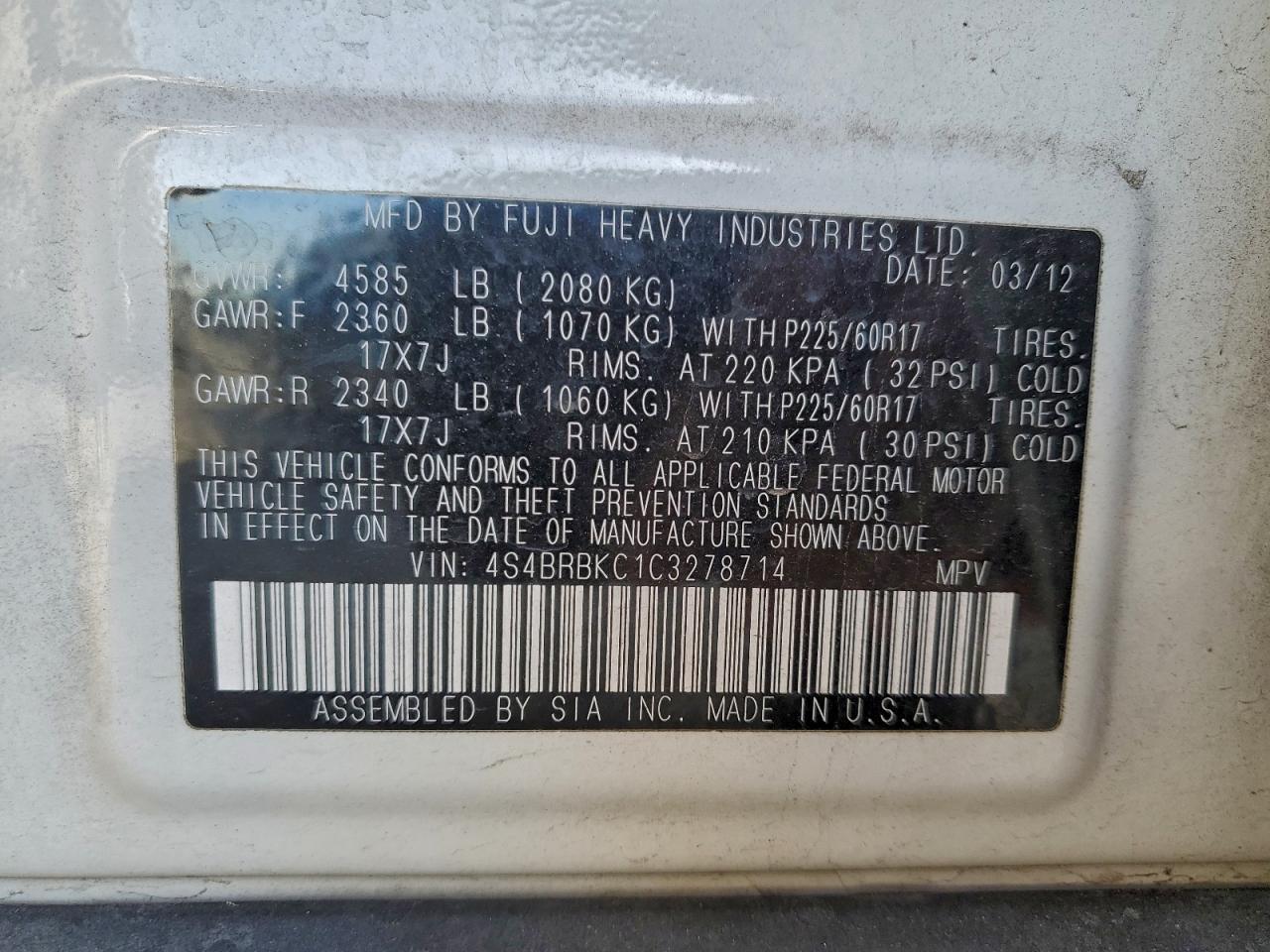 Subaru Outback 2.5i Limited Image 14