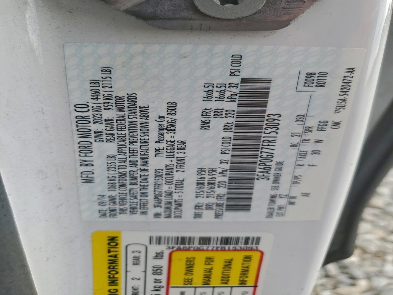 Ford Fusion S Image 10