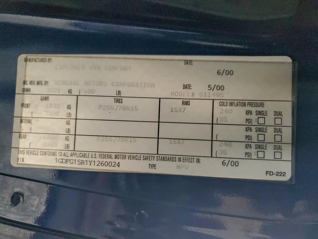 GMC Savana Rv G1500 Image 10