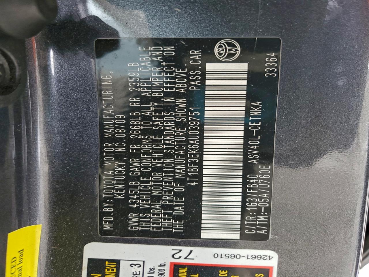 Toyota Camry Base Image 10