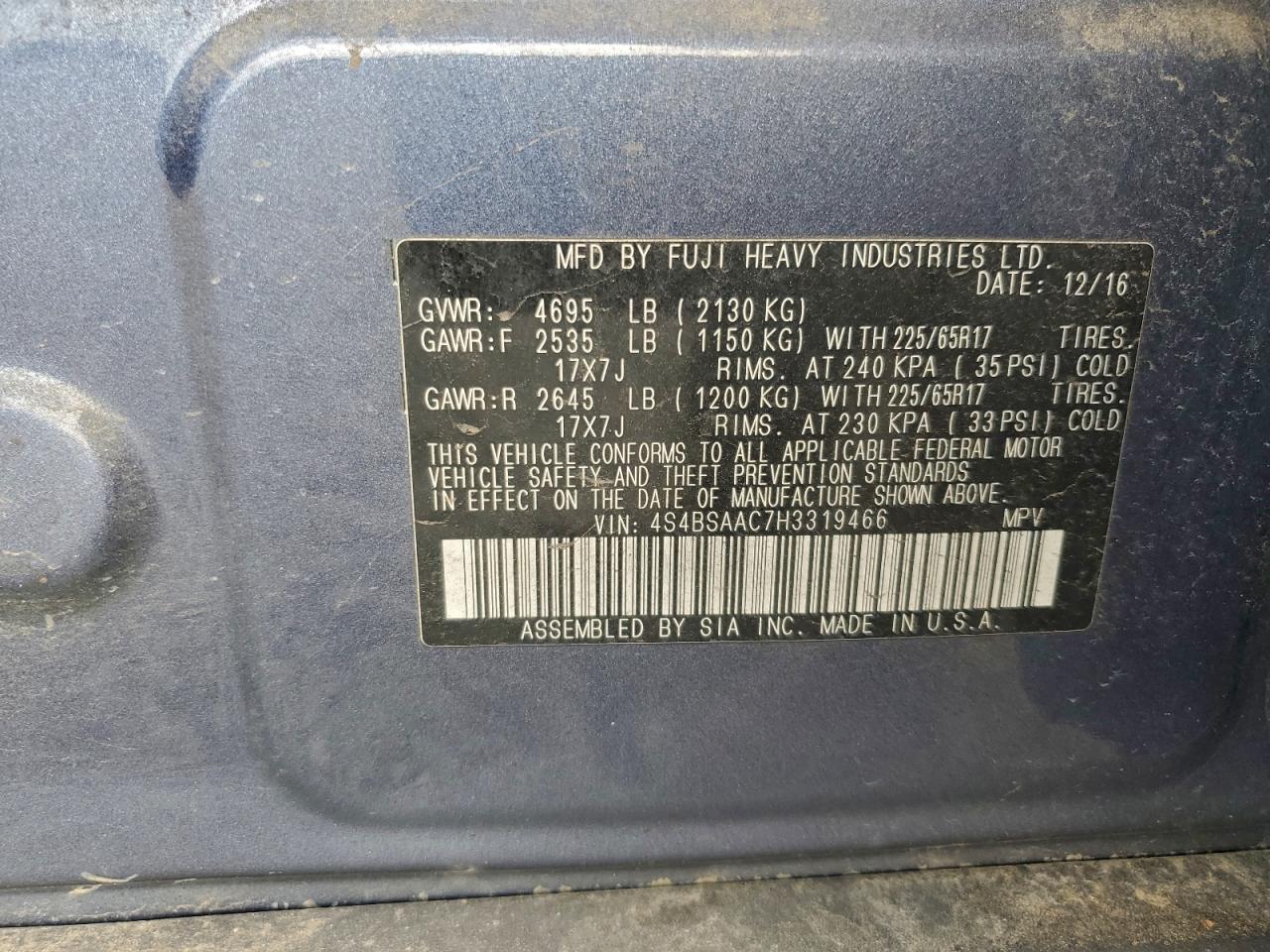 Subaru Outback 2.5i Image 11